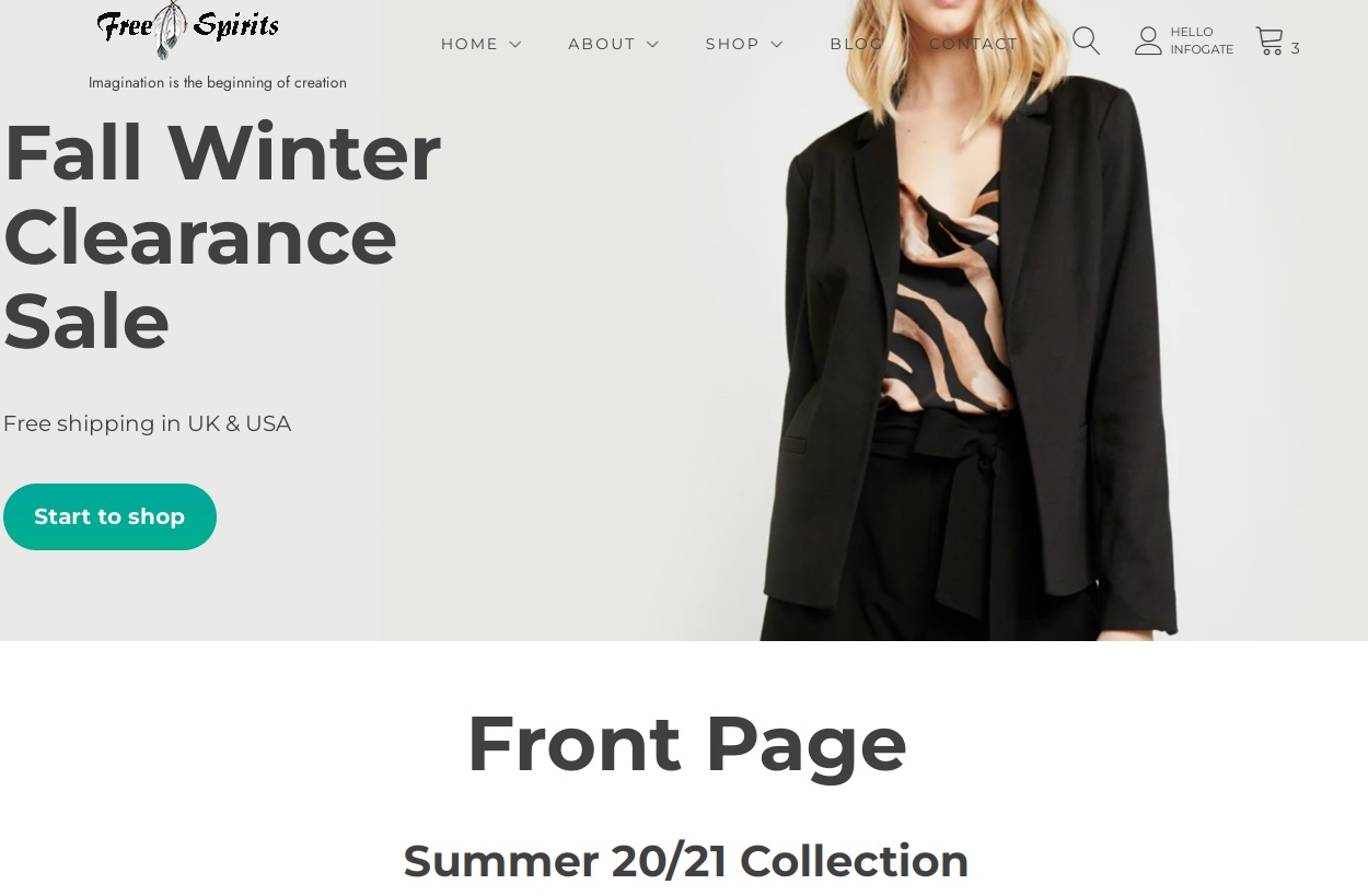 Freespirits Woocommerce Clothes Demo